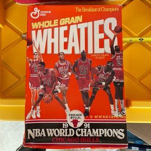 Michael Jordan/Chicago Bulls championship Wheaties box.